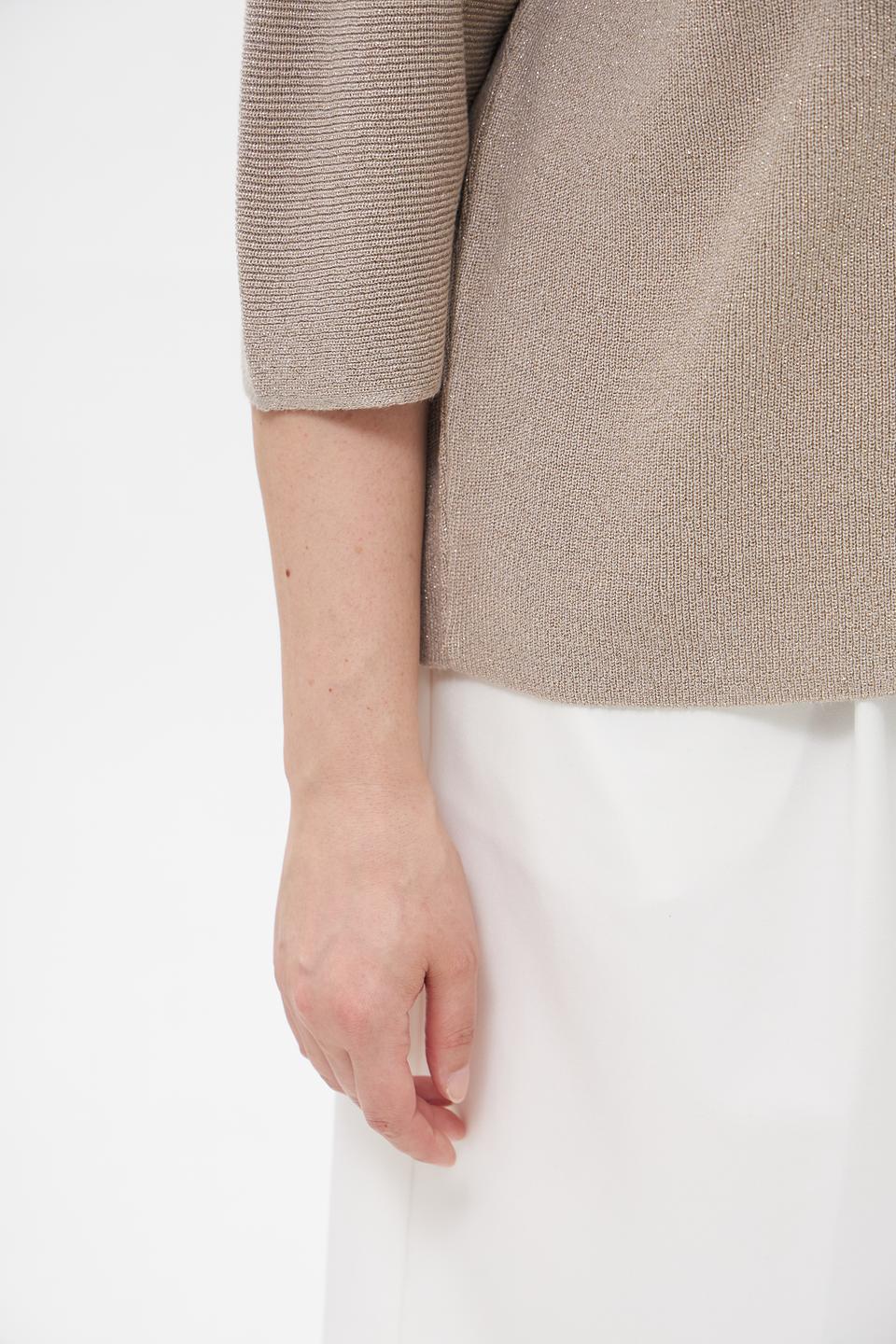 Пуловер Lecomte с рукавом 3/4 бежевый