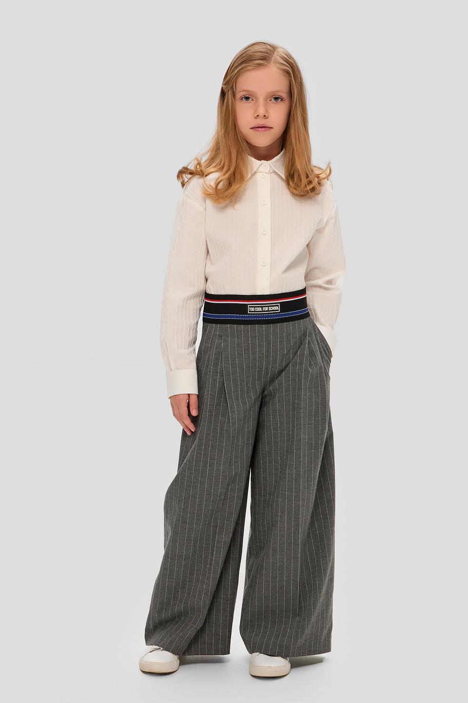 Брюки Choupette дев. в полоску серые