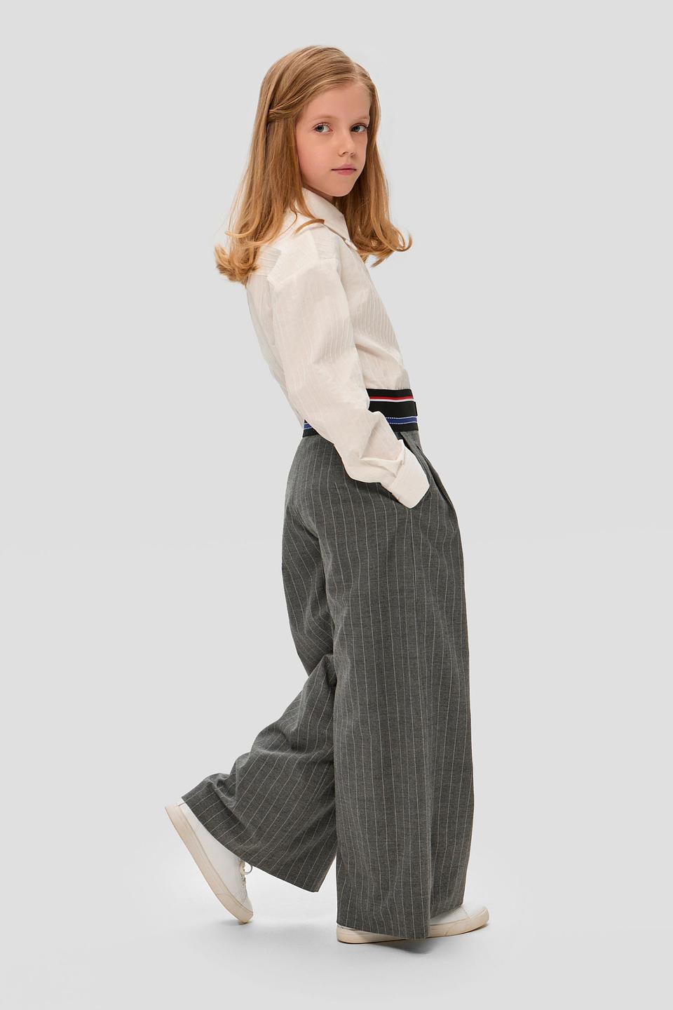 Брюки Choupette дев. в полоску серые