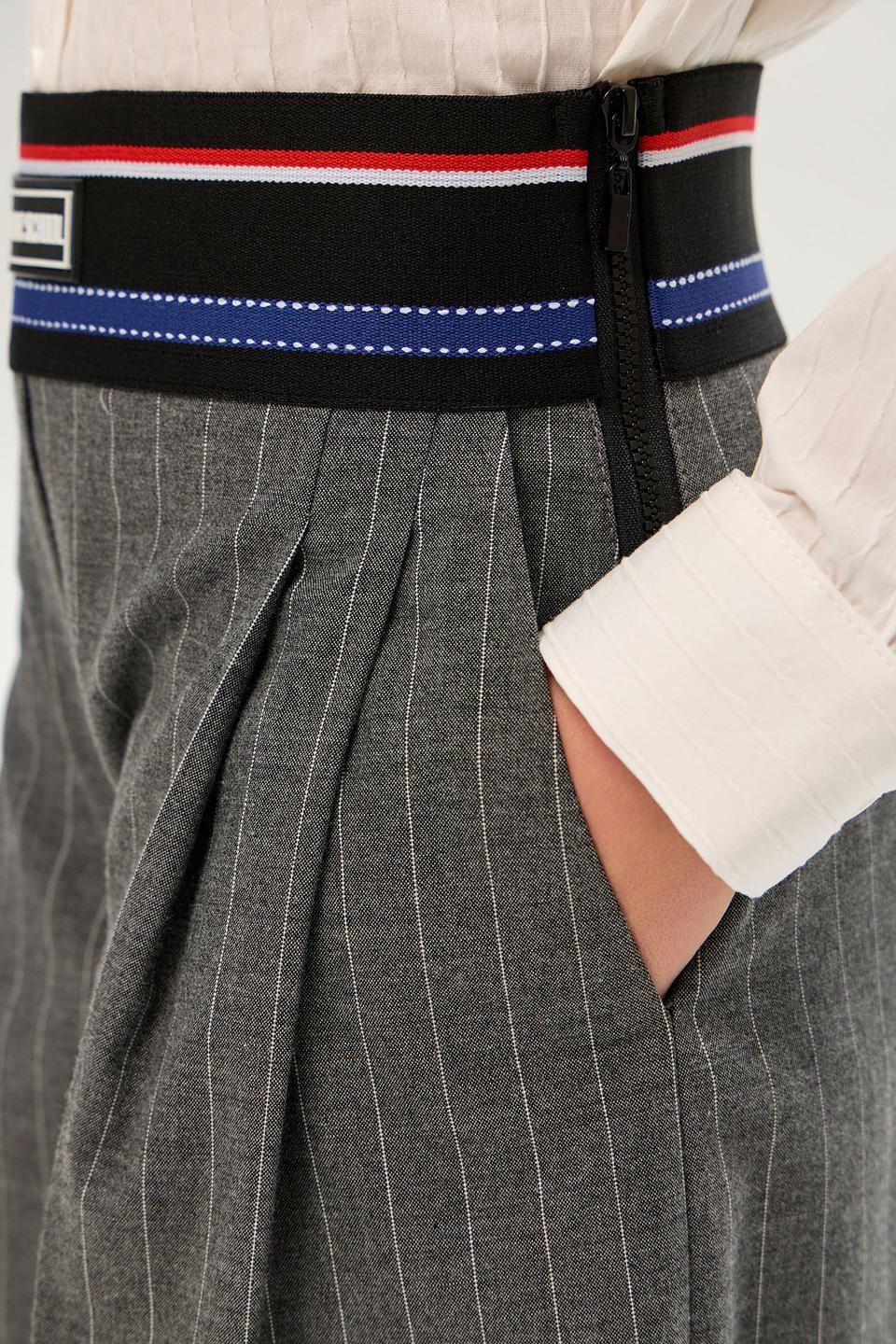 Брюки Choupette дев. в полоску серые