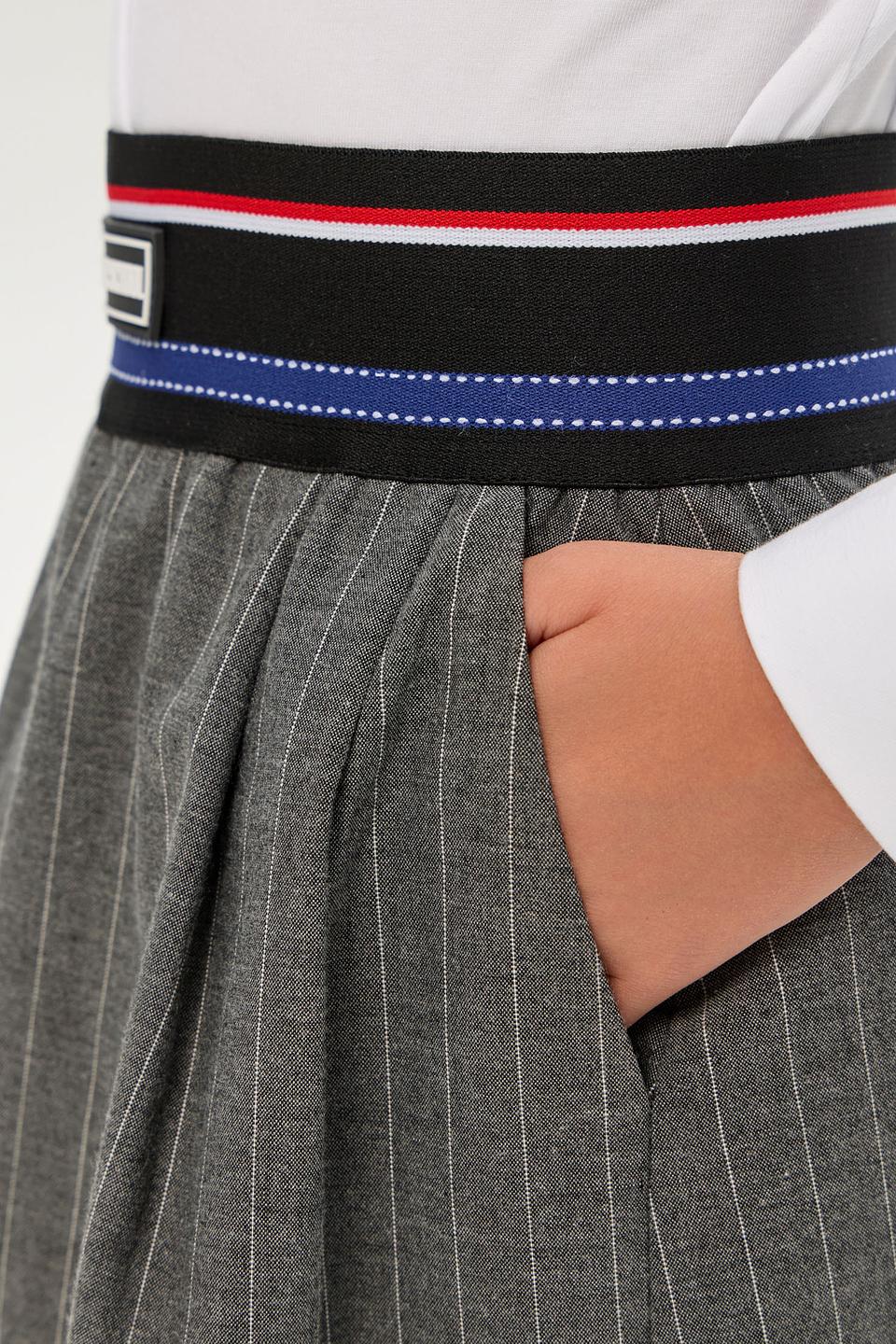 Юбка Choupette дев. в полоску серая