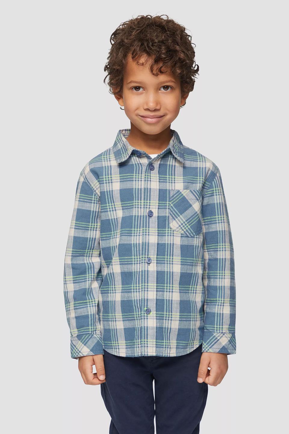 Рубашка s.Oliver в клетку голубая