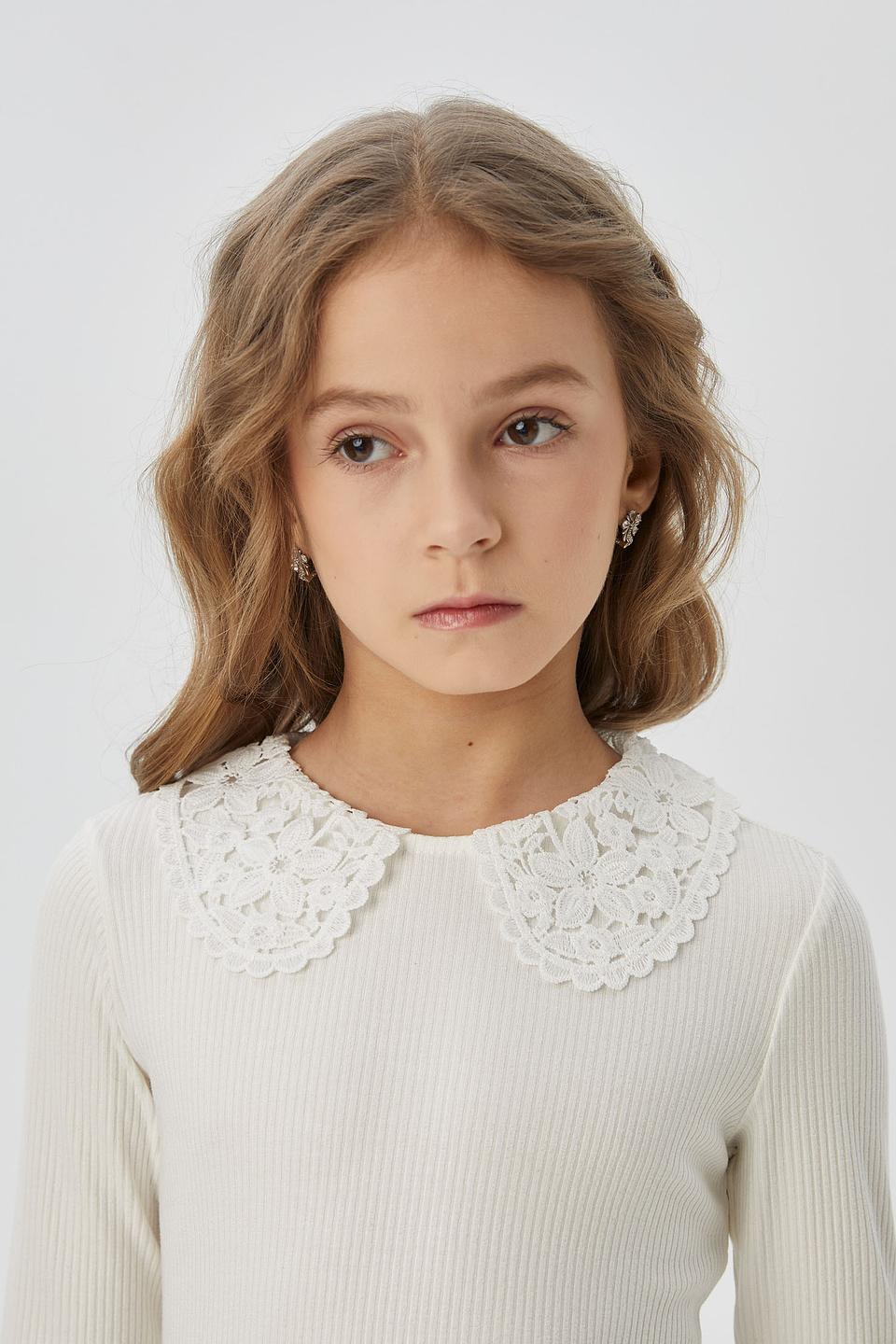 Блуза Choupette детская белая с кружевом