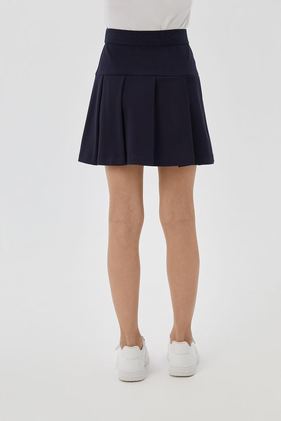 Юбка Choupette плиссе темно-синяя школьная для девочки