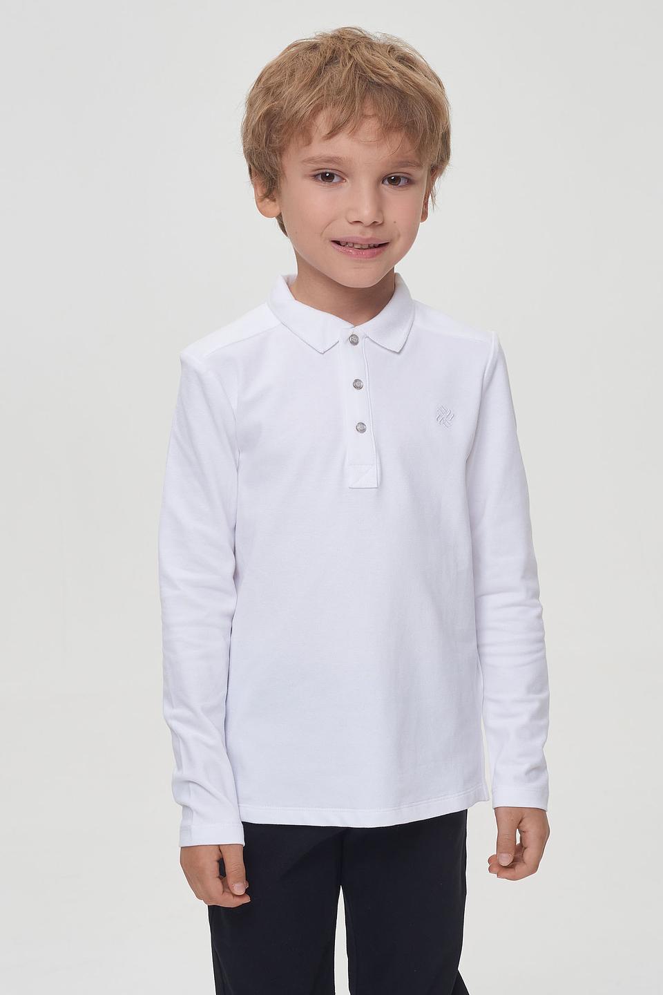 Поло Choupette белое с вышивкой для мальчика