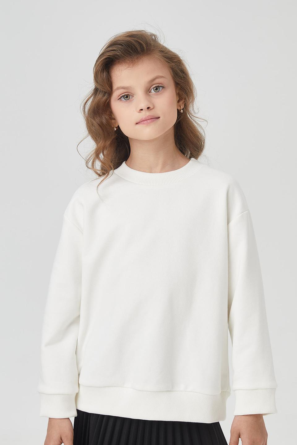 Джемпер Choupette однотонный молочного цвета для девочки