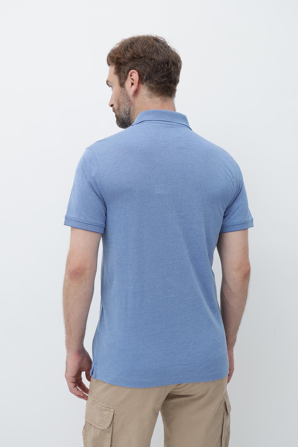 Поло Granchio голубое с карманом