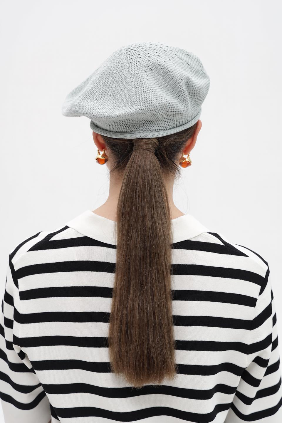 Берет Loevenich вязаный голубой