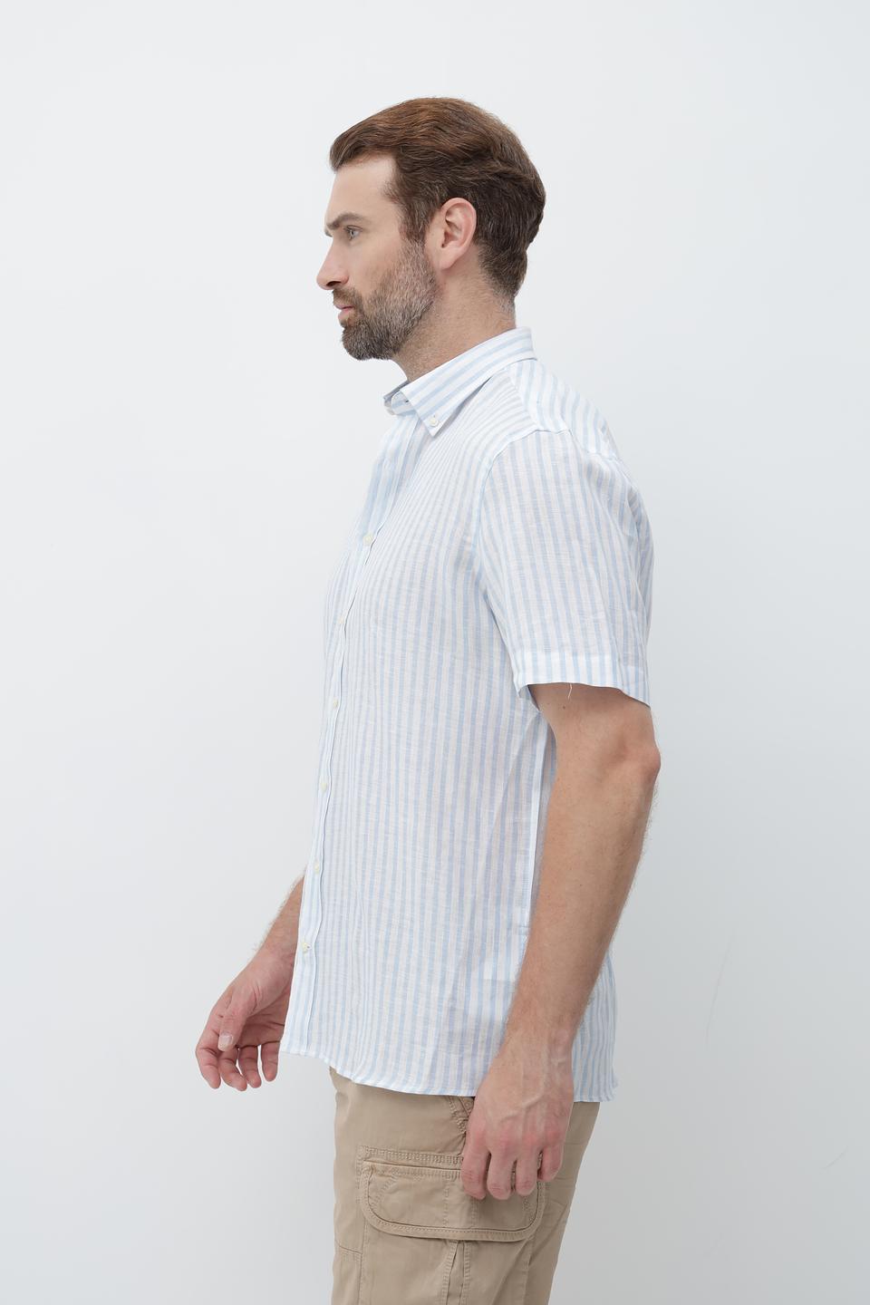 Рубашка кр Bugatti в полоску