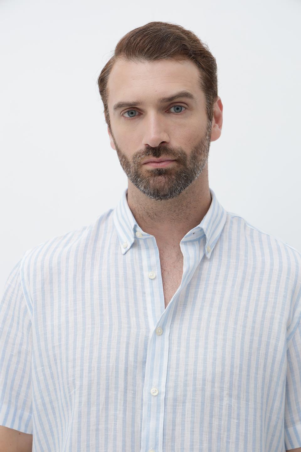 Рубашка кр Bugatti в полоску