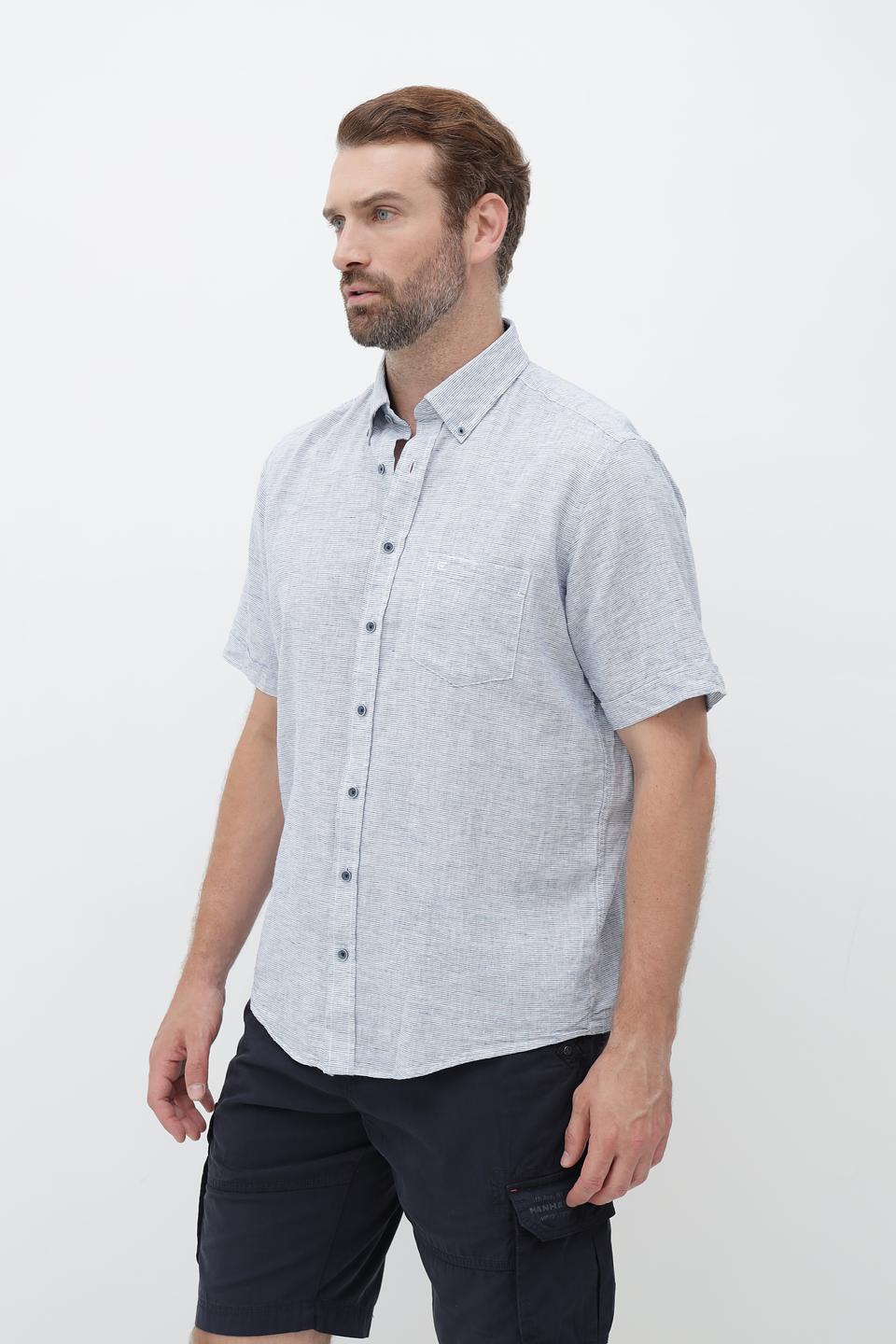 Рубашка кр-рукав Casa Moda серая