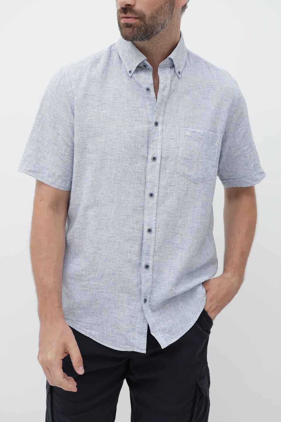 Рубашка кр-рукав Casa Moda серая