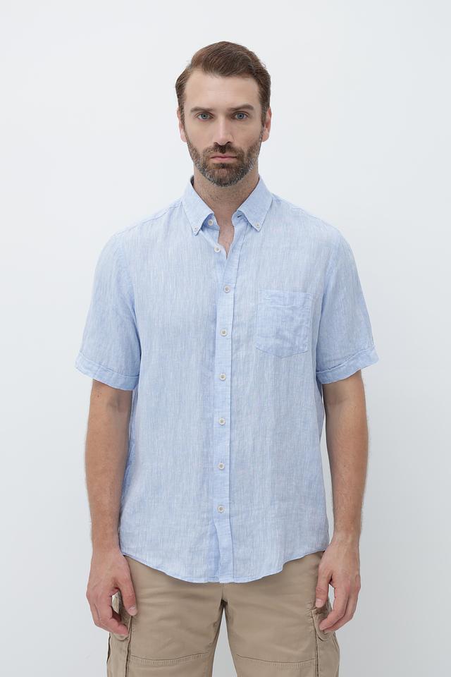 Рубашка кр-рукав Casa Moda голубая