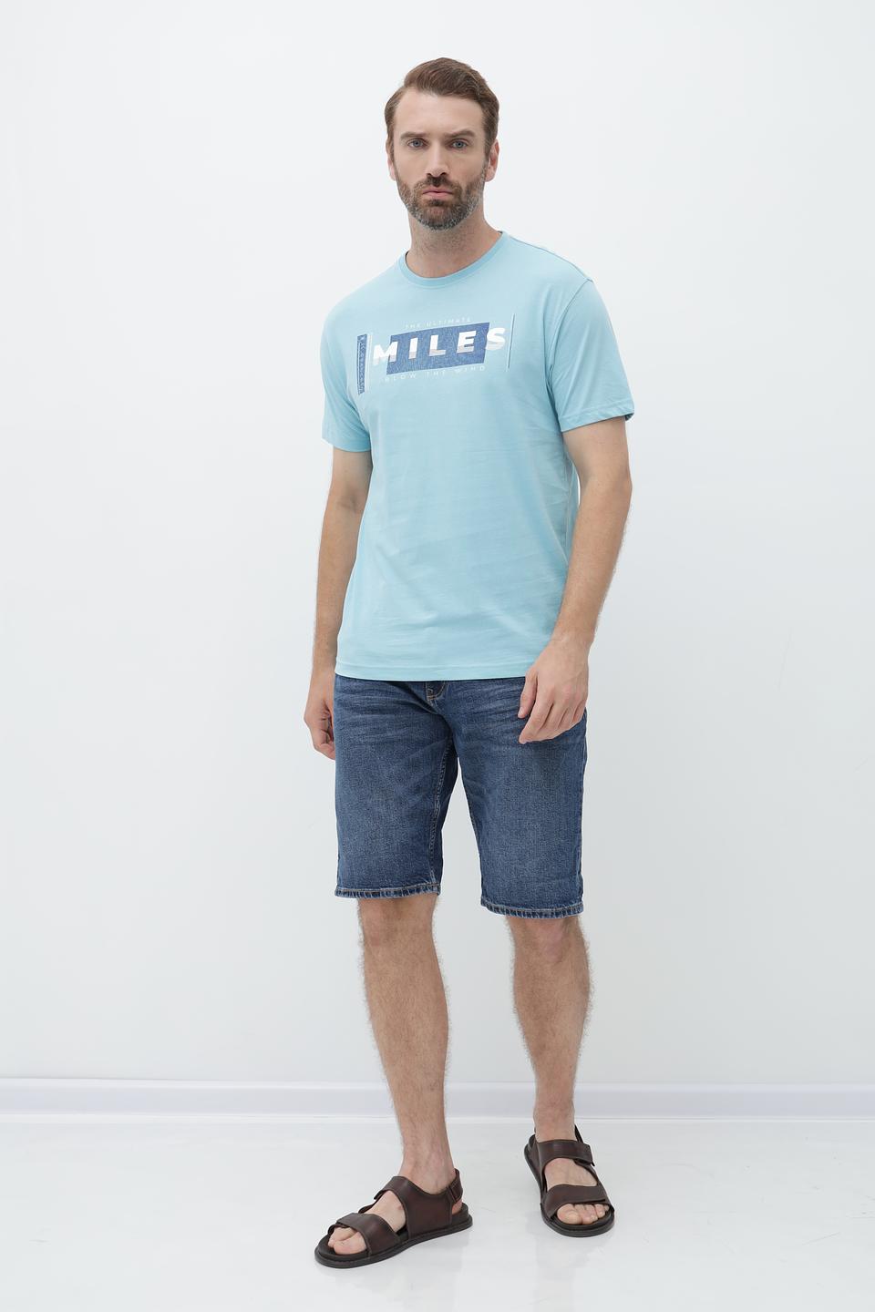 Футболка Granchio с принтом MILES голубой