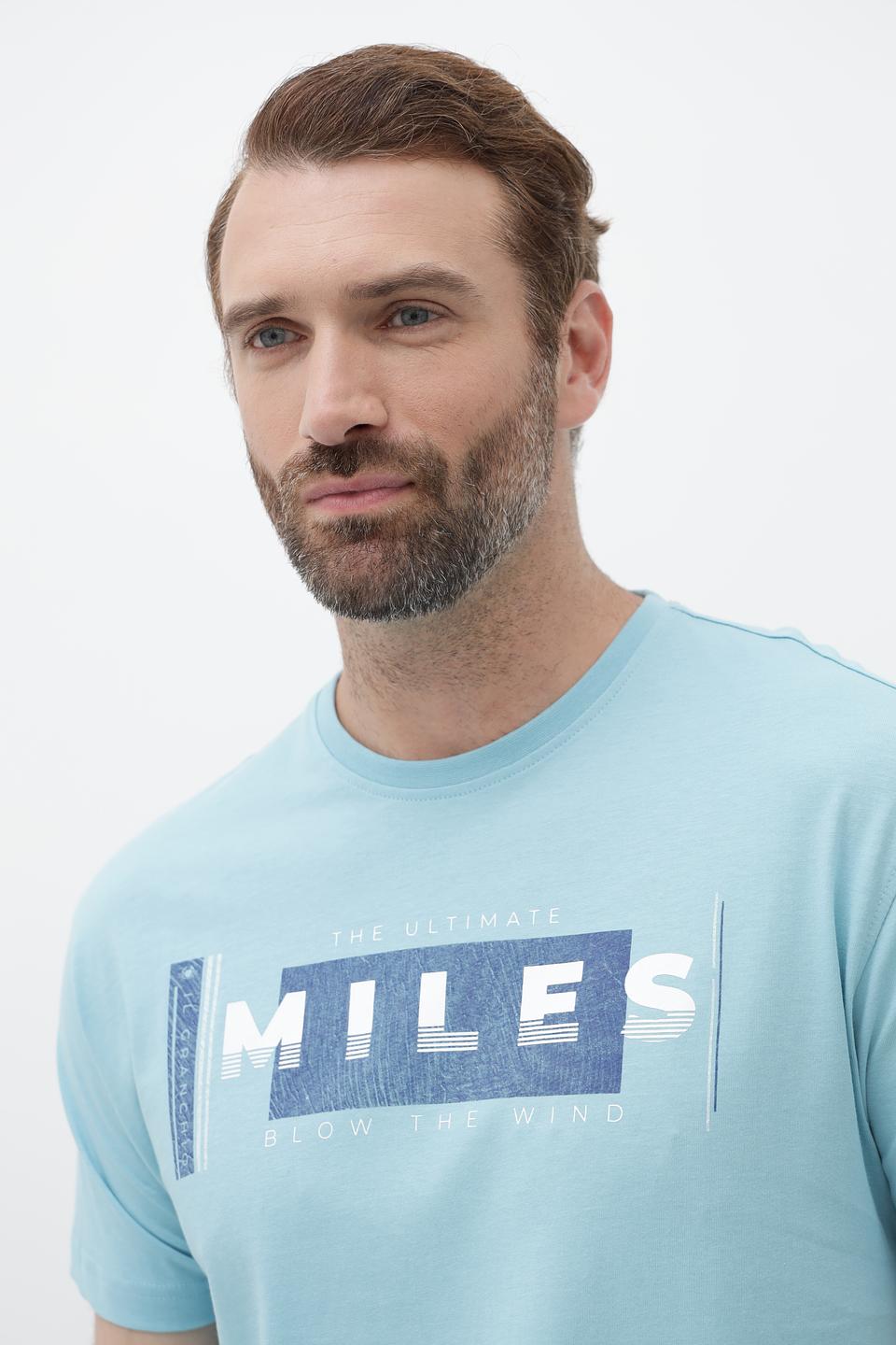 Футболка Granchio с принтом MILES голубой