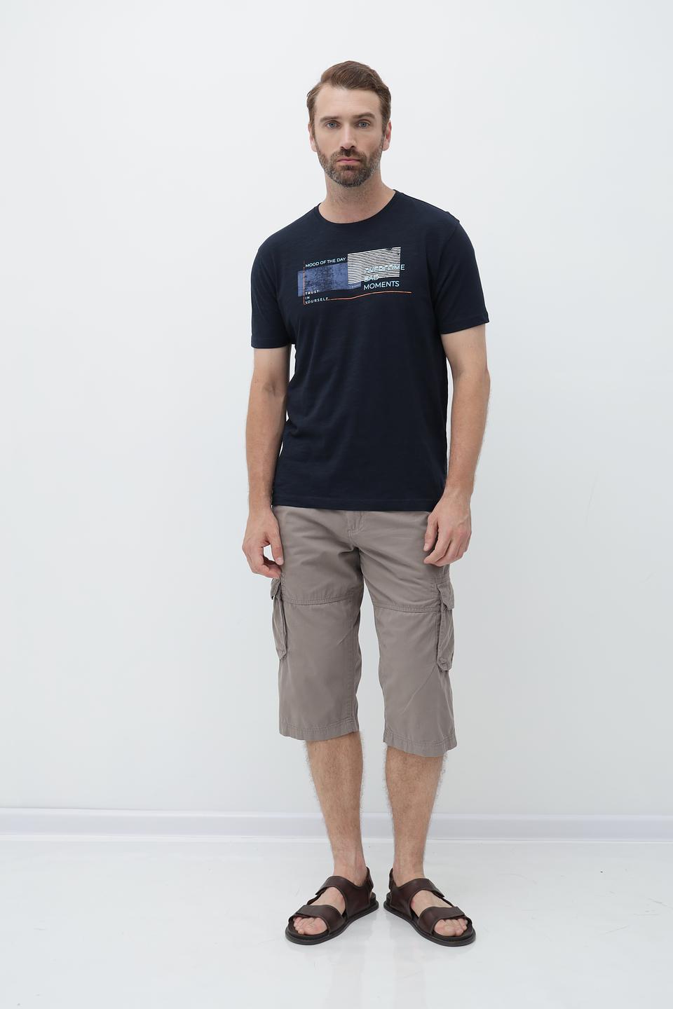 Футболка Granchio с принтом темно-синяя