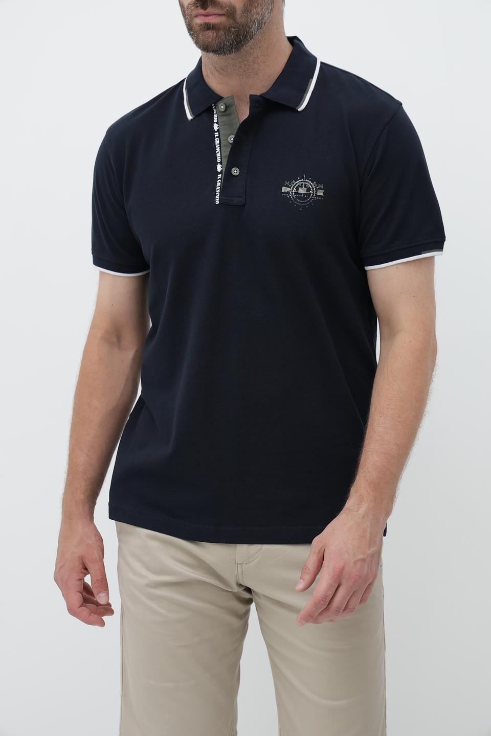 Поло Granchio с логотипом тёмно-синее