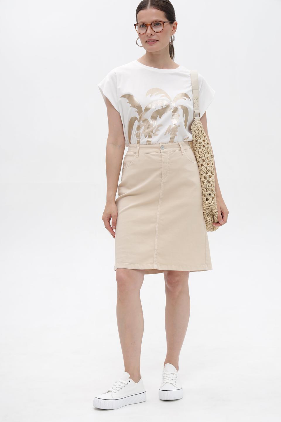 Юбка Gardeur хлопковая бежевая