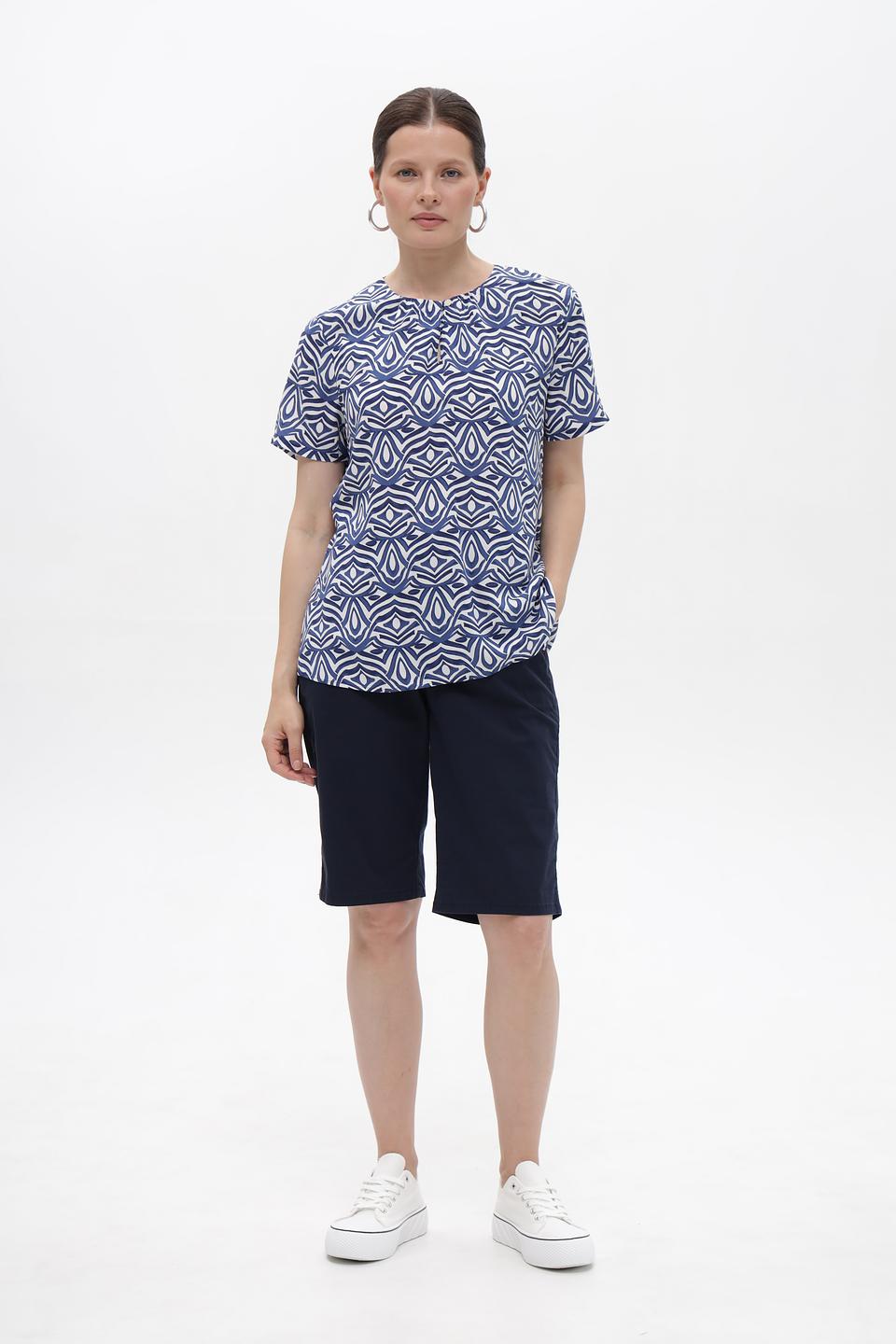 Блуза Gerry Weber с принтом синий