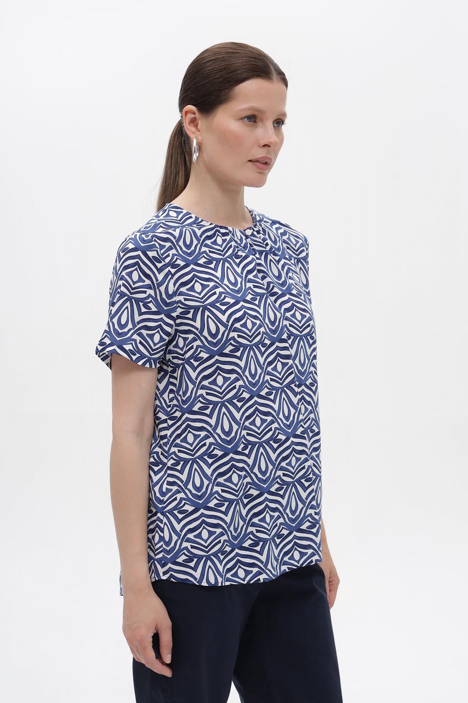 Блуза Gerry Weber с принтом синий