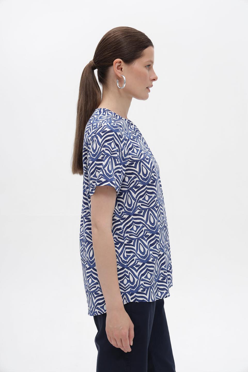 Блуза Gerry Weber с принтом синий