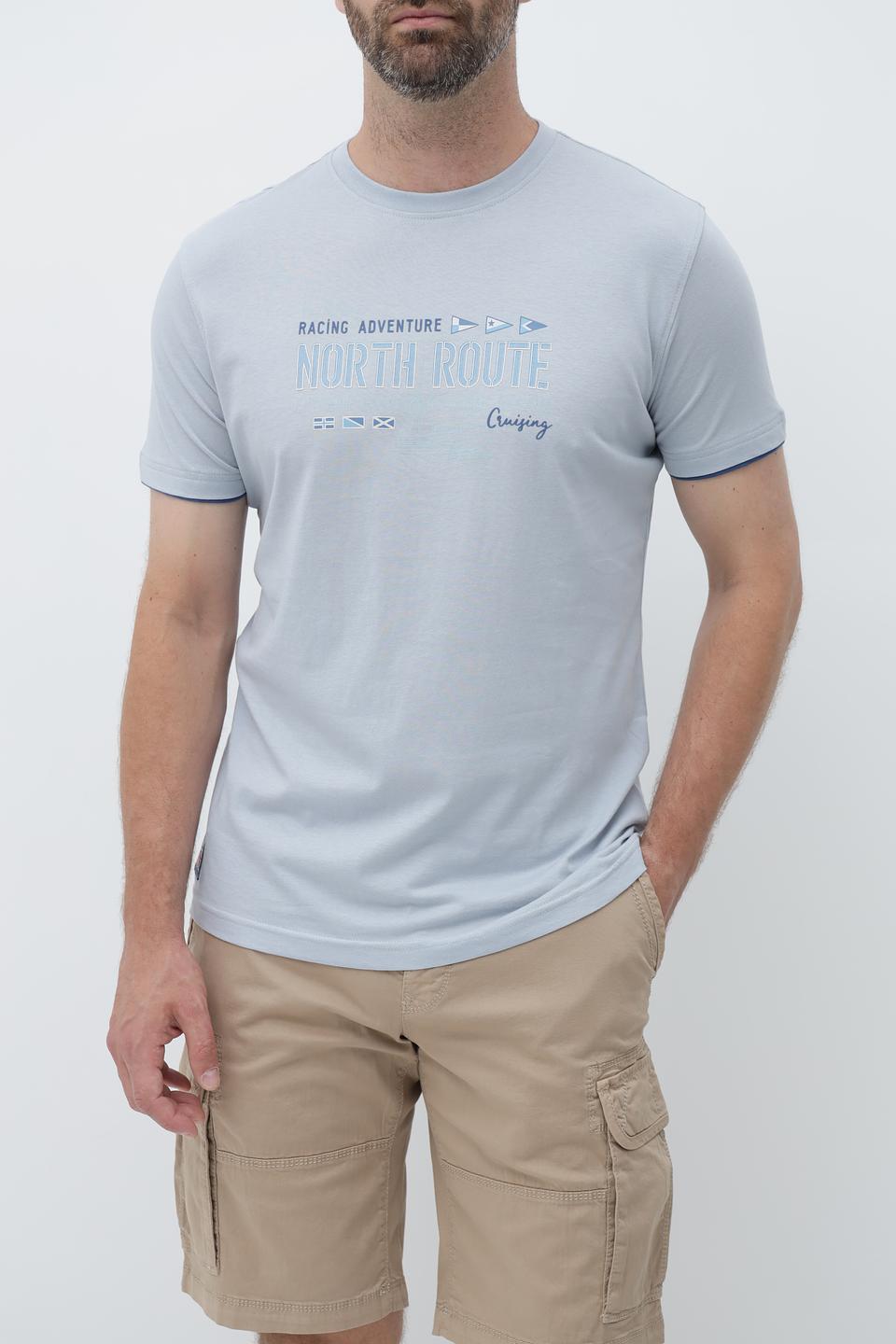 Футболка Sea Barrier с принтом голубой