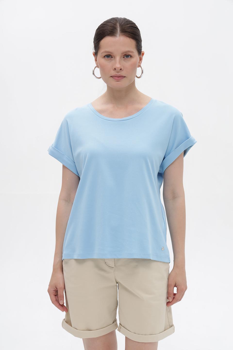 Футболка Monari голубая с рукавами 3/4