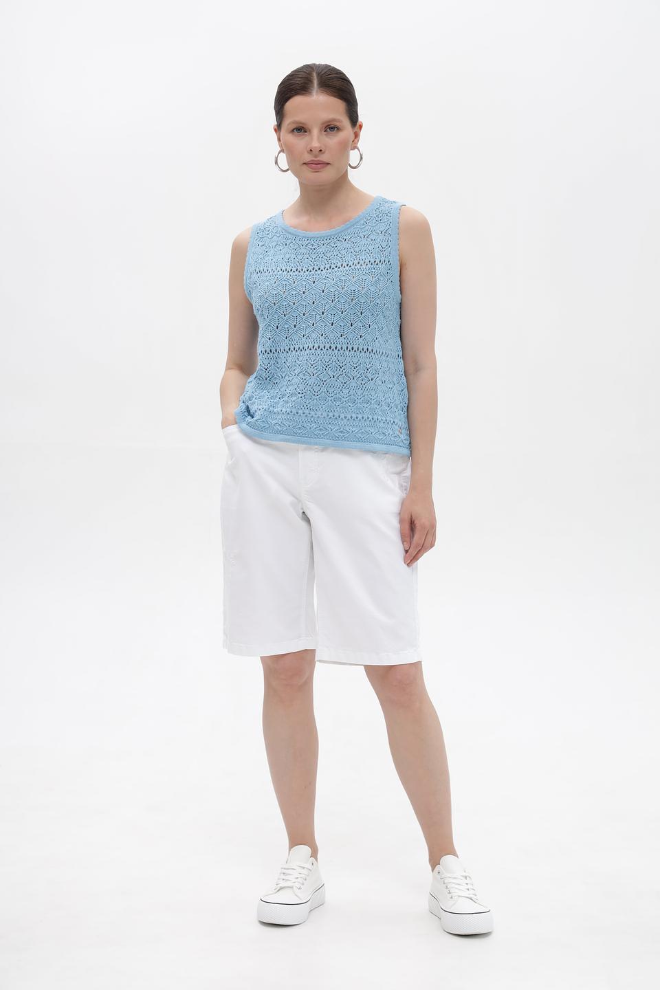 Топ Monari ажурный голубой