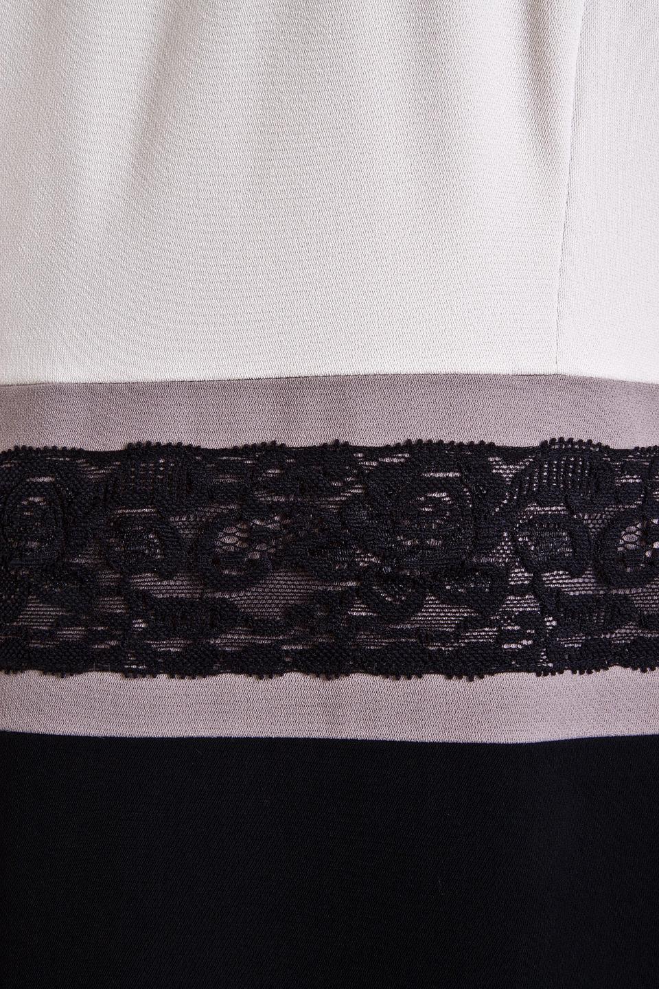 Платье Gerry Weber чёрно-белое с кружевным поясом