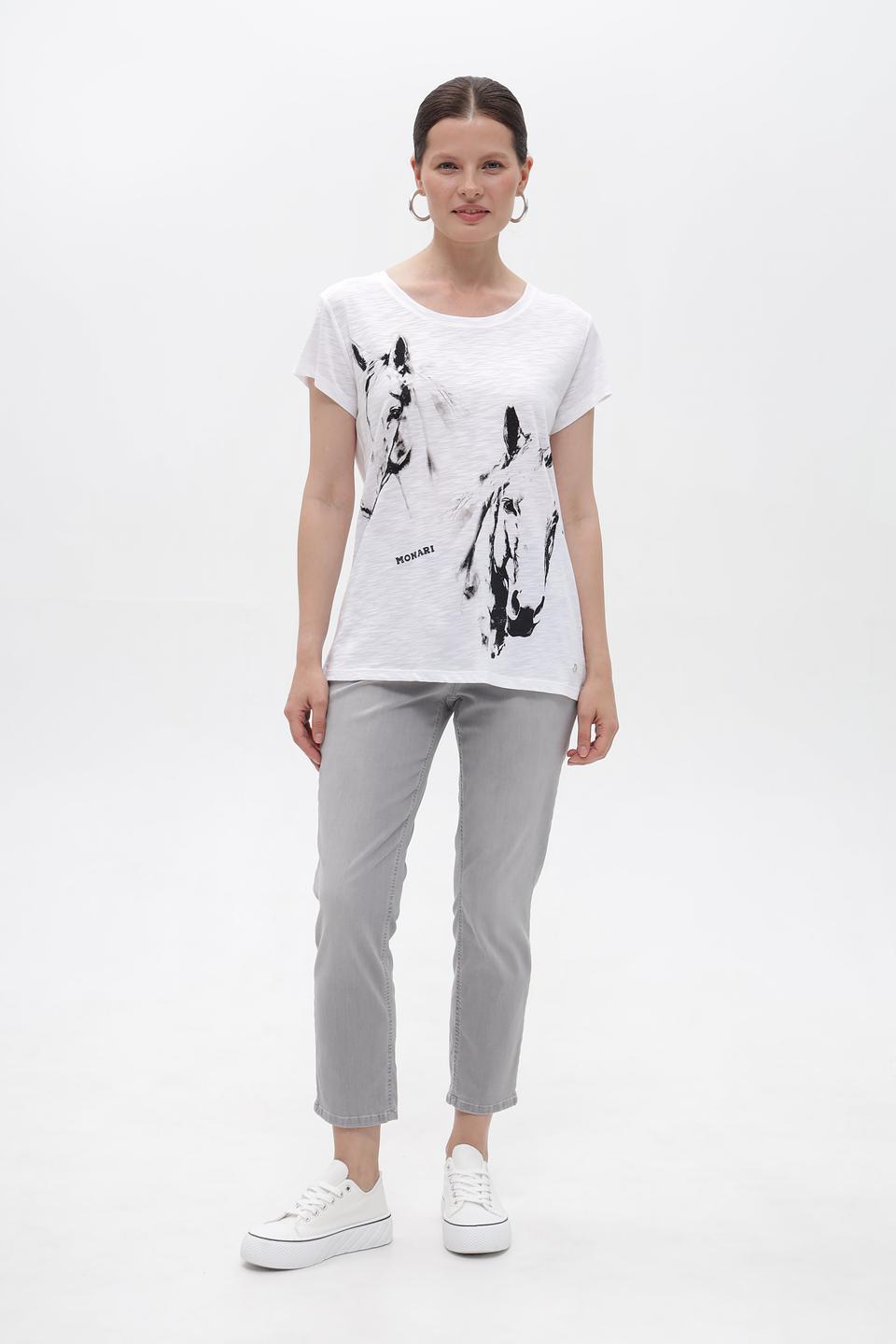 Футболка Monari с принтом лошадей