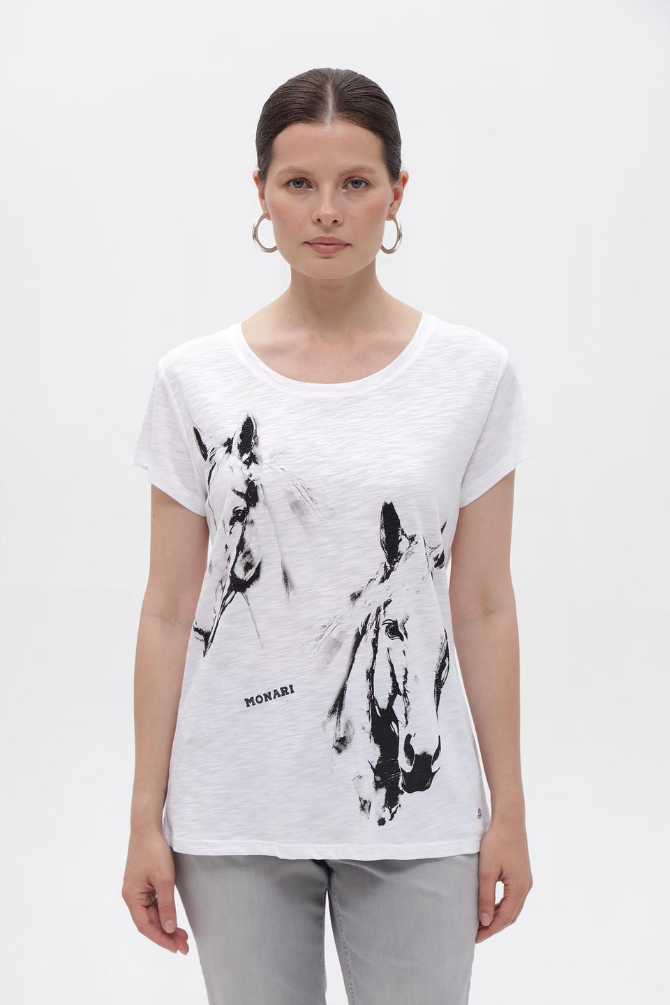 Футболка Monari с принтом лошадей