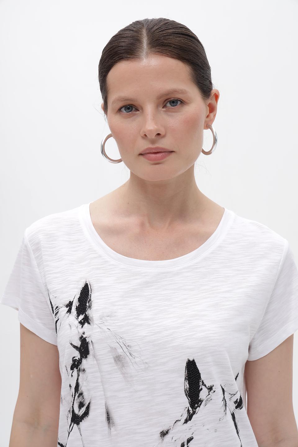 Футболка Monari с принтом лошадей