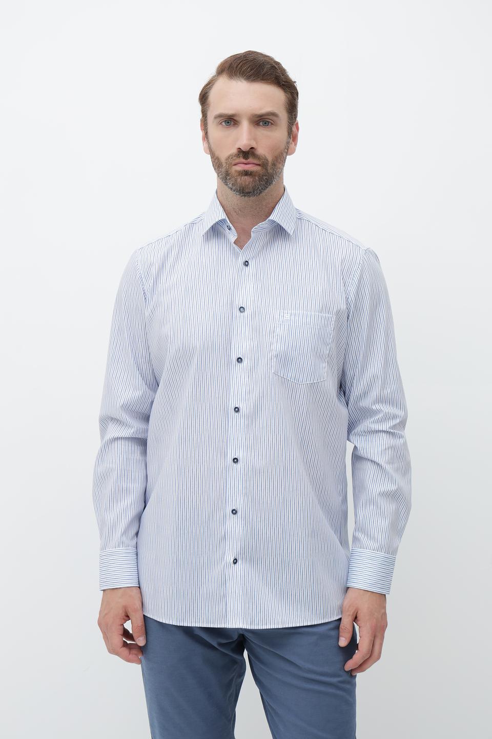 Рубашка Casa Moda в полоску голубую