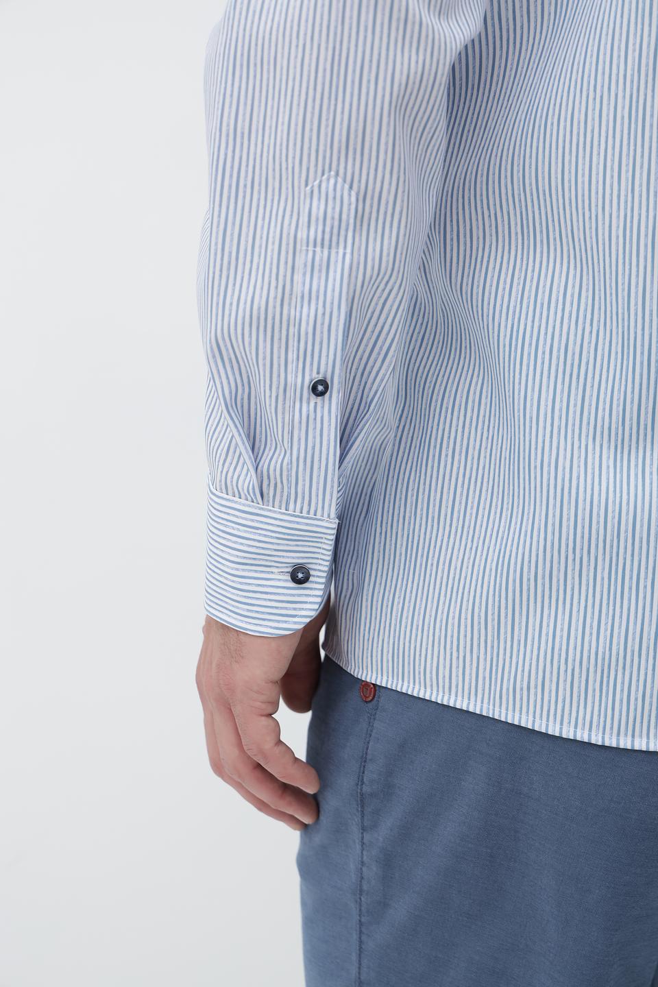 Рубашка Casa Moda в полоску голубую