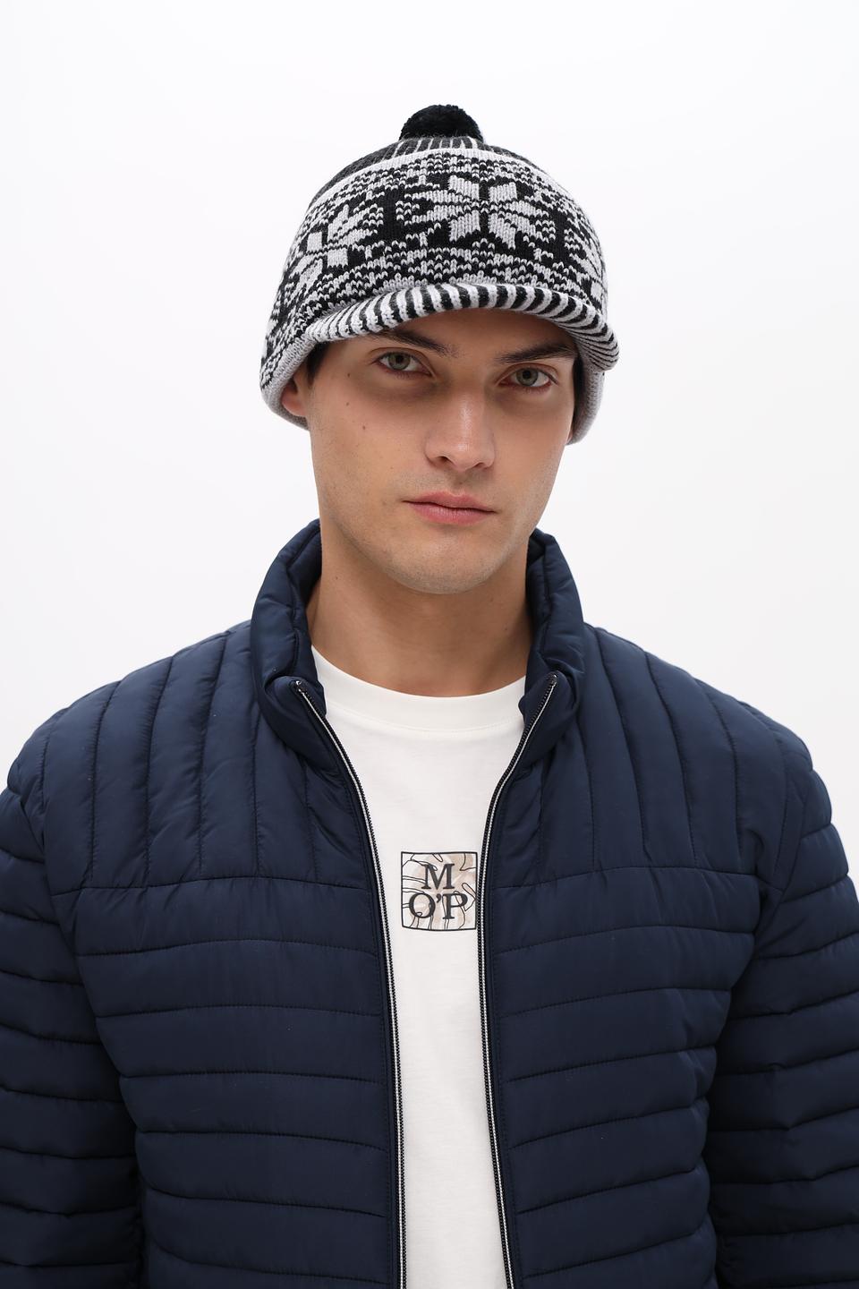 Бейсболка Marhatter вязаная чёрно-белая