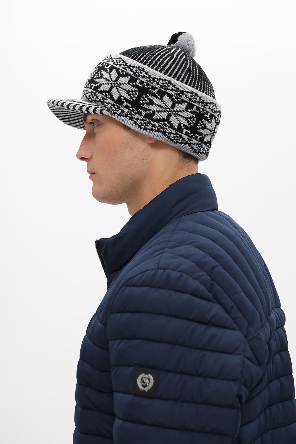 Бейсболка Marhatter вязаная чёрно-белая