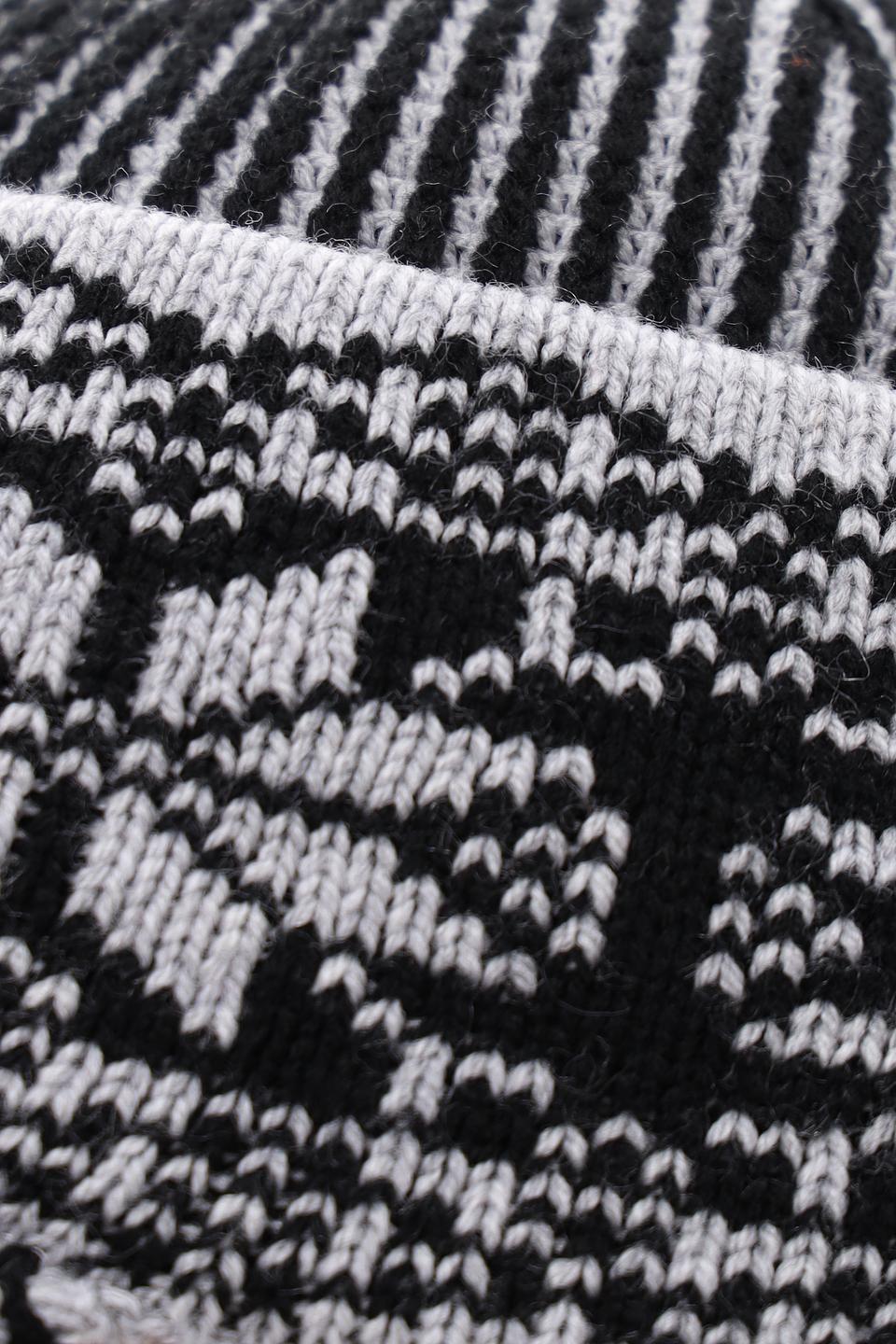 Бейсболка Marhatter вязаная чёрно-белая