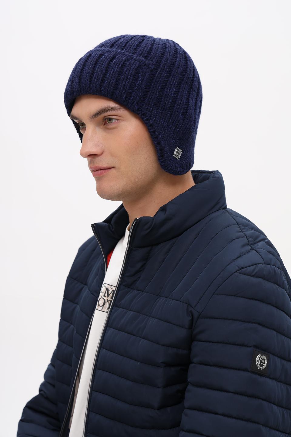 Шапка Marhatter мужская вязаная синяя