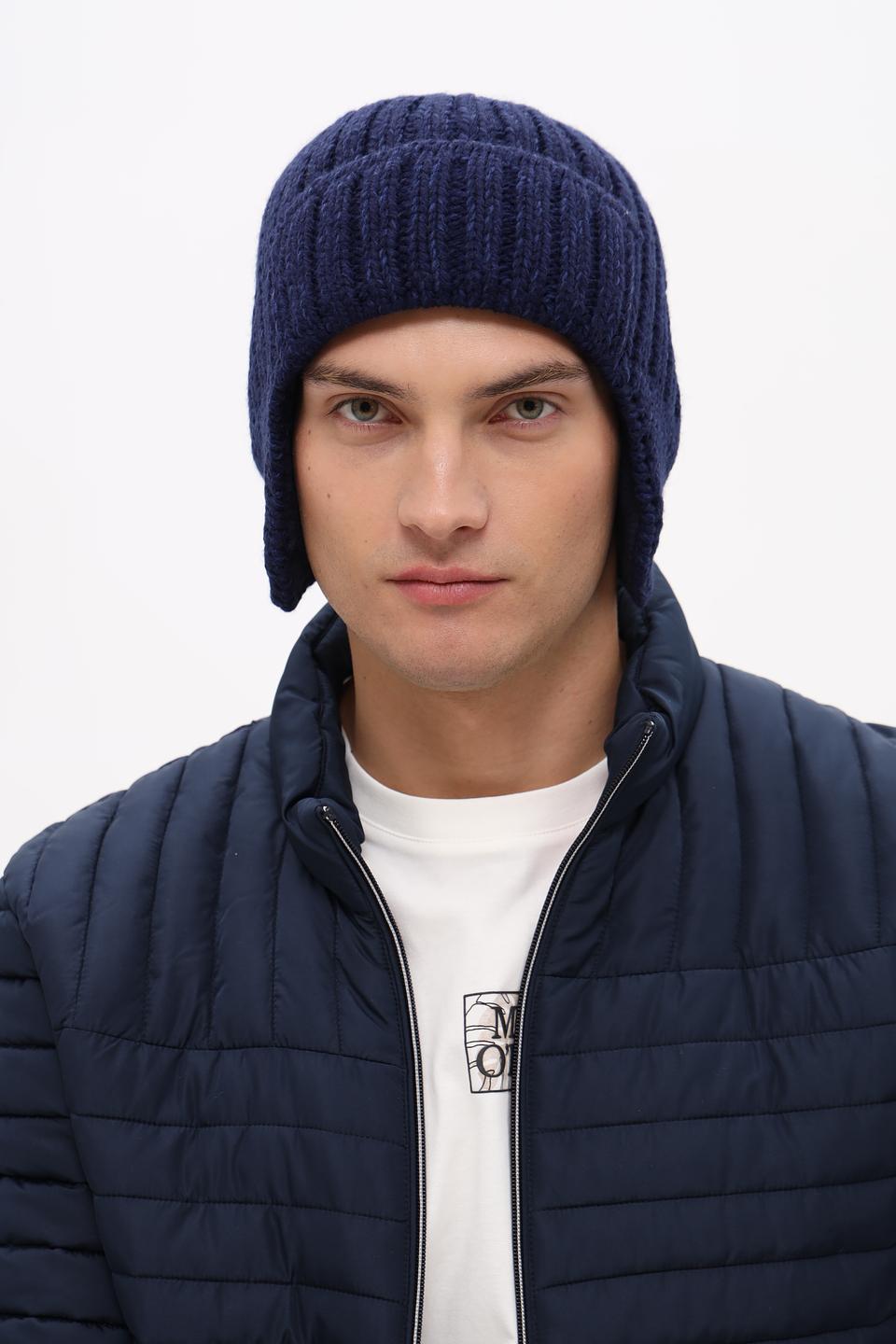 Шапка Marhatter мужская вязаная синяя