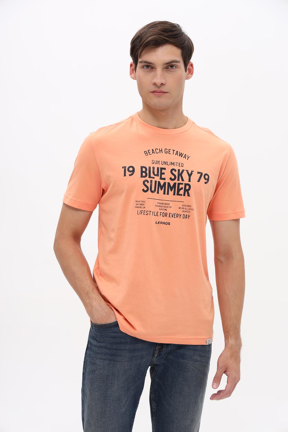 Футболка Lerros с принтом персиковый