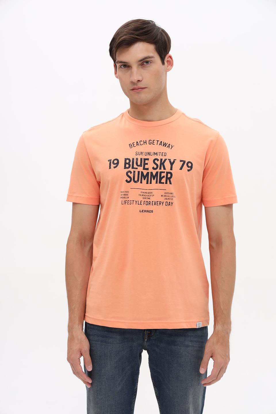 Футболка Lerros с принтом персиковый