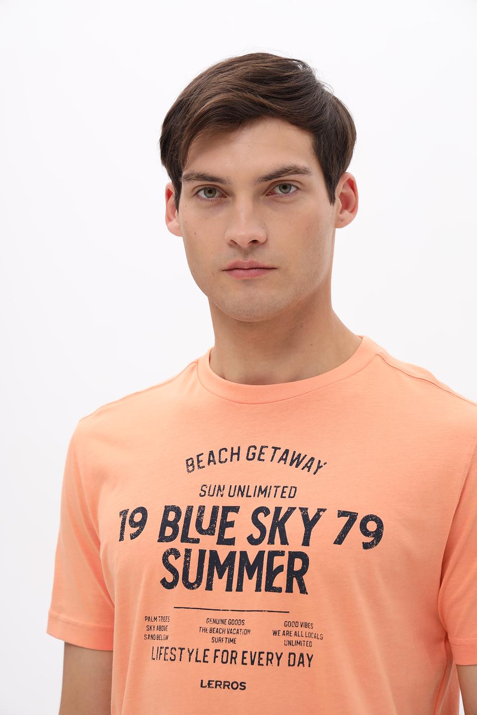 Футболка Lerros с принтом персиковый
