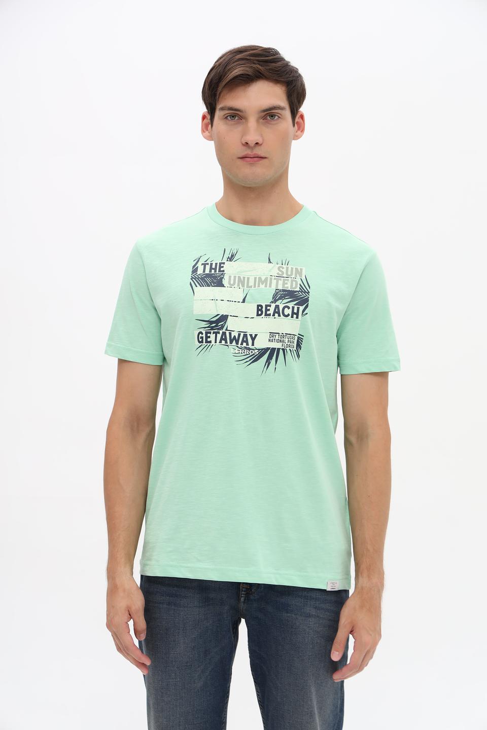 Футболка Lerros мятная с принтом