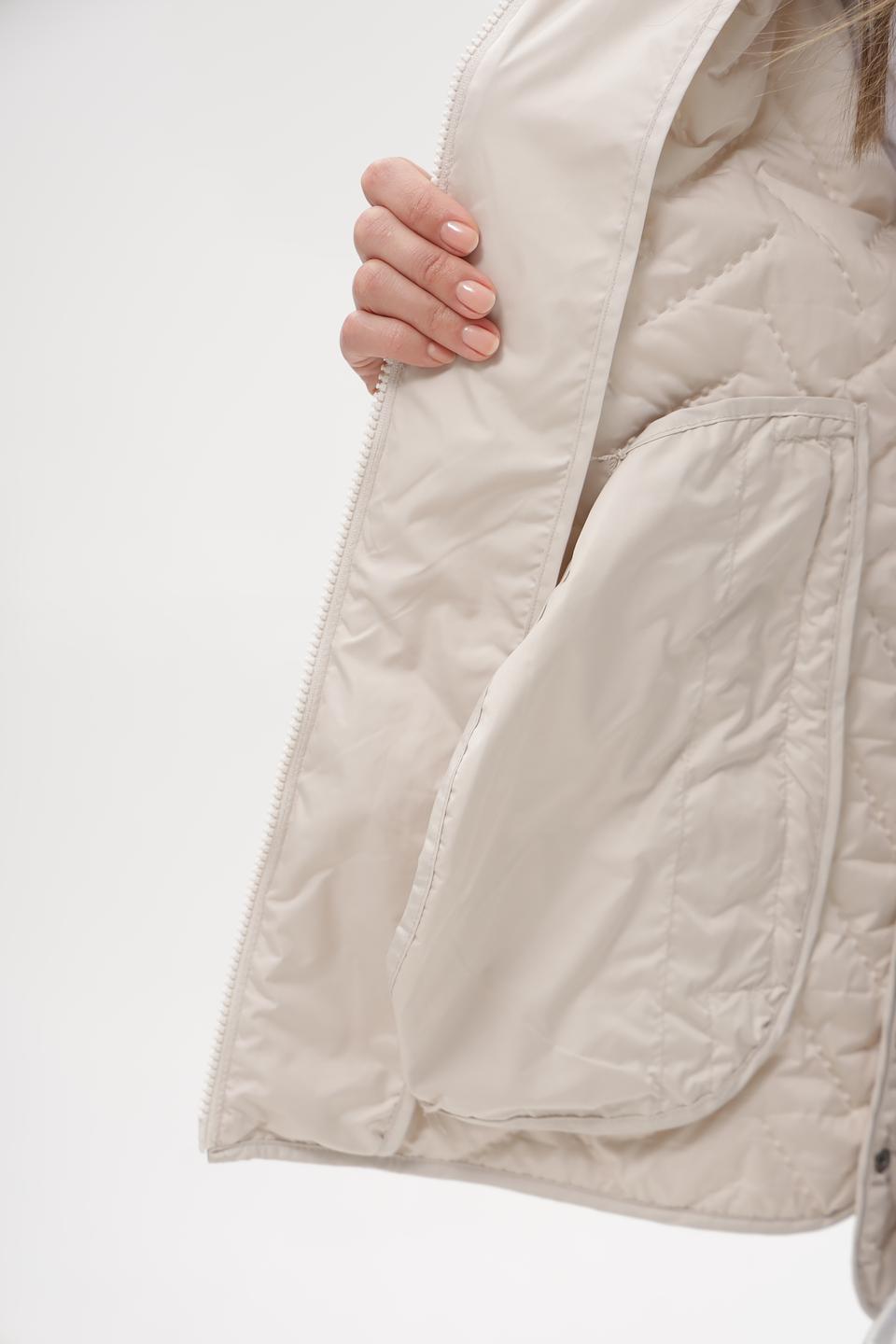 Куртка Lebek стеганая бежевая