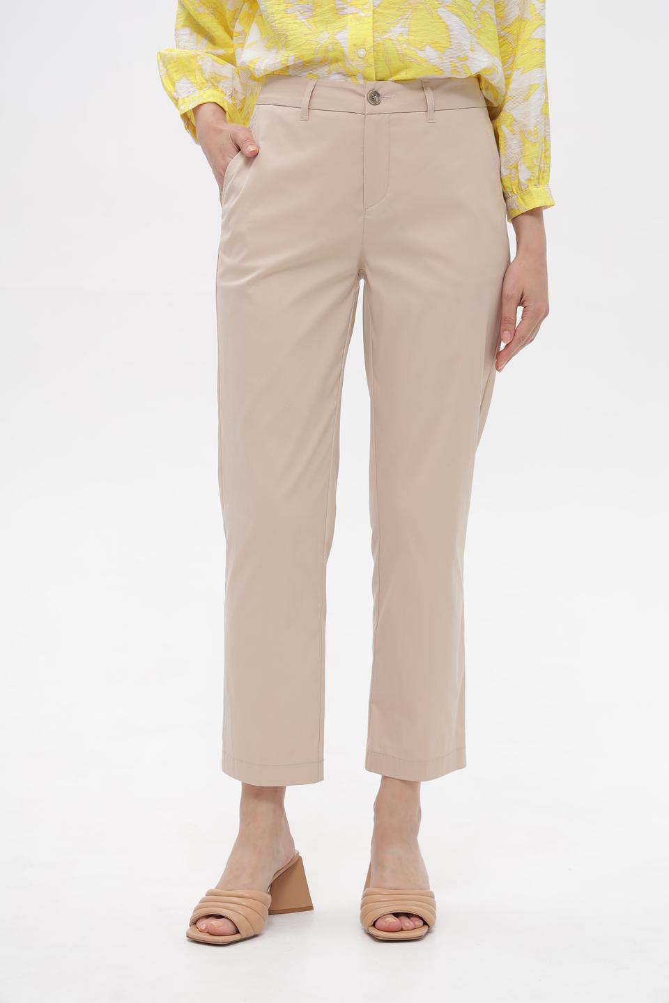 Брюки Anna Montana прямого кроя бежевые