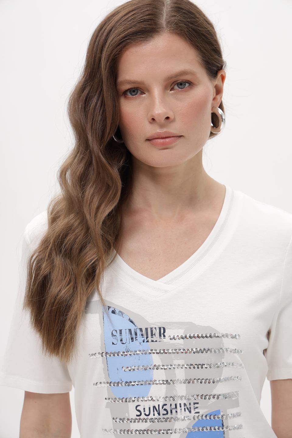 Футболка Lebek с принтом