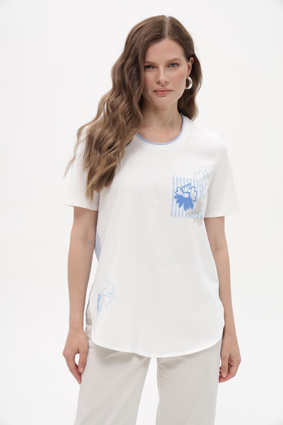 Блузка Lebek с цветочным принтом