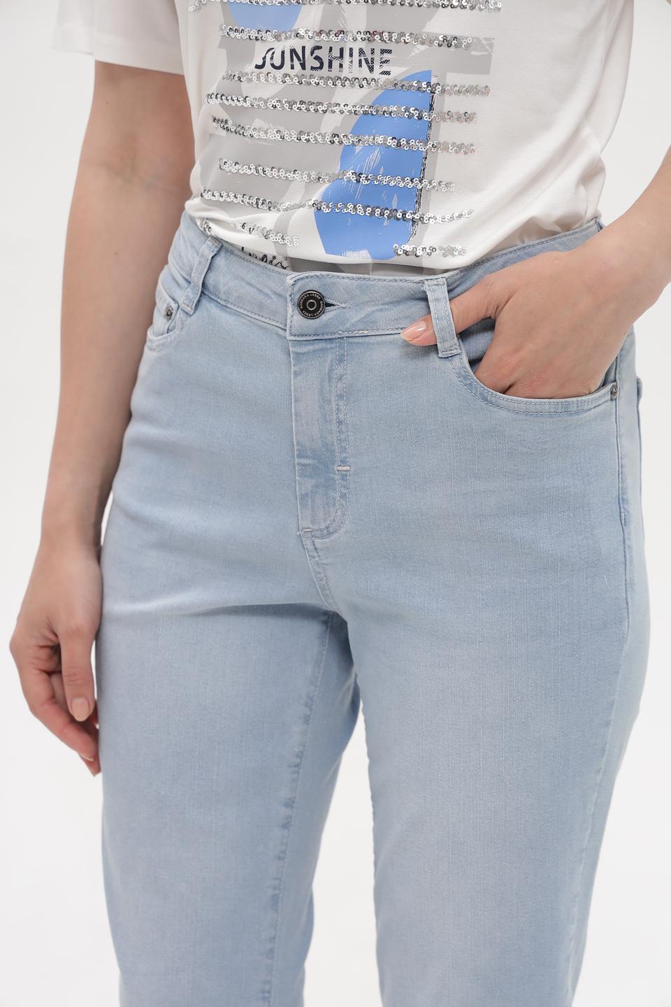 Джинсы Lebek голубые с потертостями