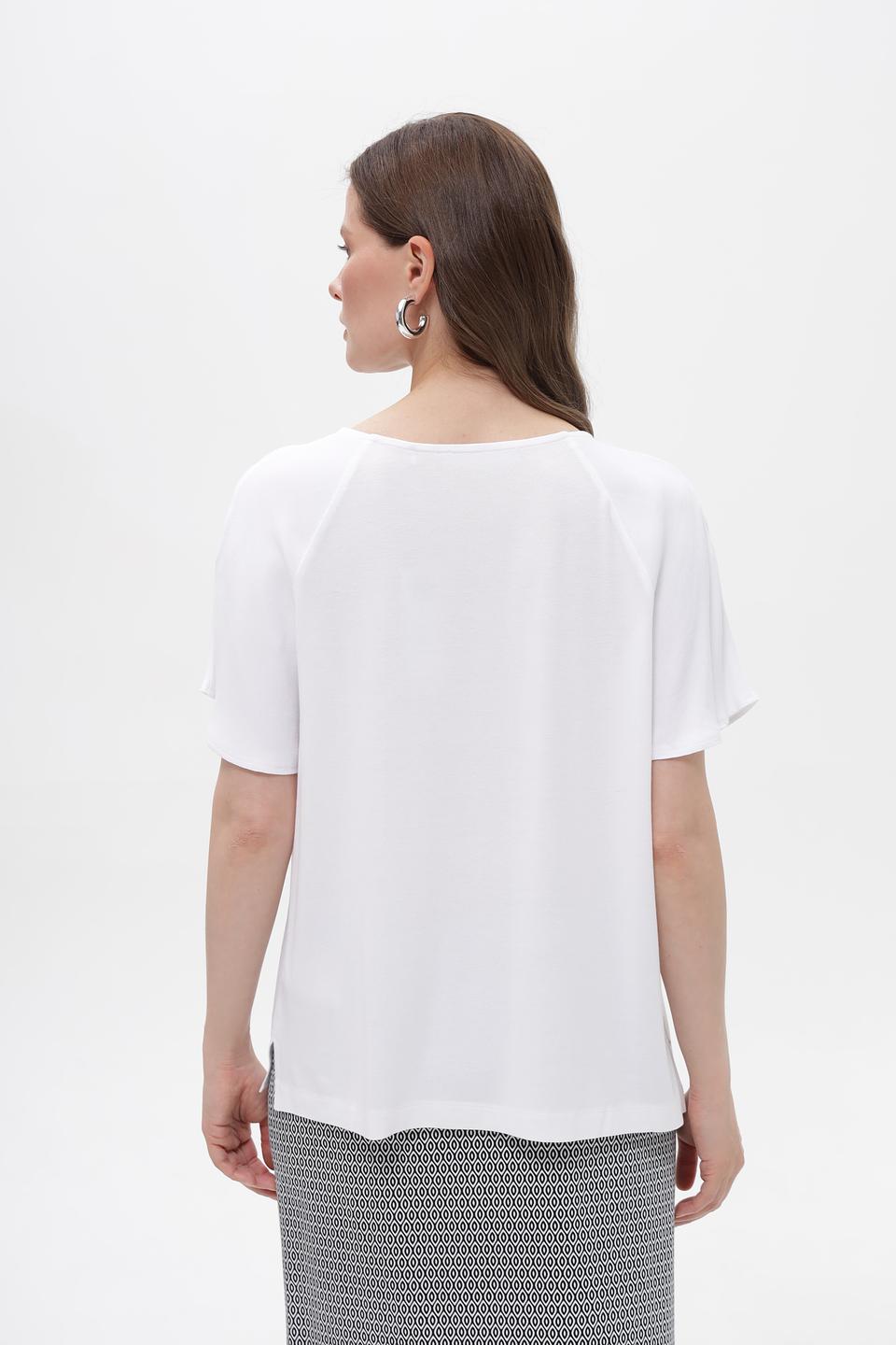 Блуза Bianca с оборками белый