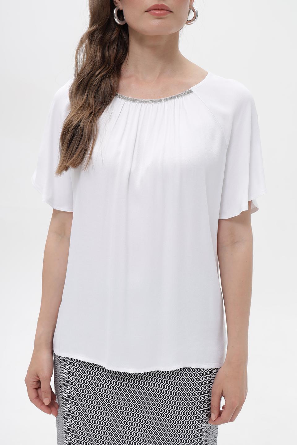 Блуза Bianca с оборками белый